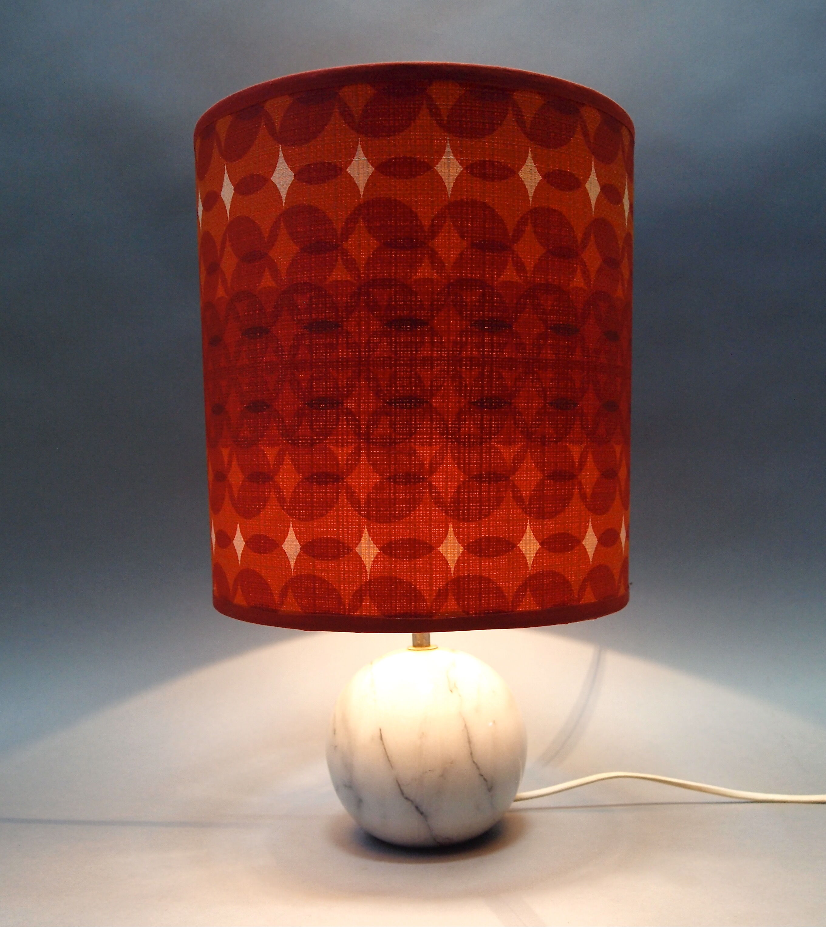 Lampe a poser 1970 marbre tissus