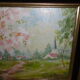 Table oil on vintage panel 1950