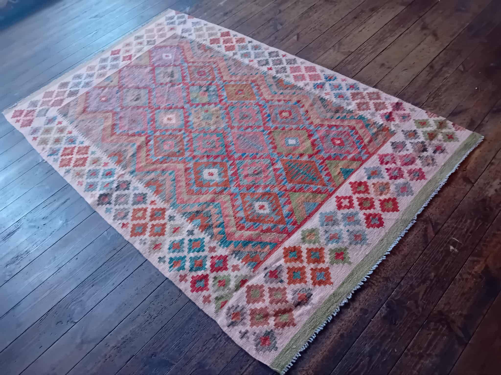 Handmade Afghan Kilim 19x121cm