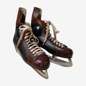 Paire de patins à glace Vintage de la marque Zermatt
