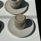 Modular Indonesian ceramic tableware service (6 elements + cups)