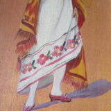 2 antique paintings from the 1700s in golden frame painter De'loste