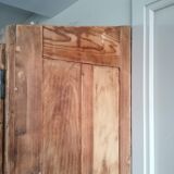 Vintage wooden wardrobe, 4 doors, cloakroom style.