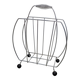 Vintage chrome magazine rack with ball feet
