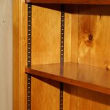 Pair of vintage cherry wood bookcases with lockable doors.
