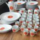 Old Tableware Service Seventies Orange Hans Théo Baumann For Thomas Germany