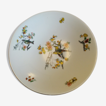 Plat pied douche vintage en porcelaine