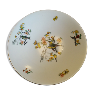 Plat pied douche vintage en porcelaine