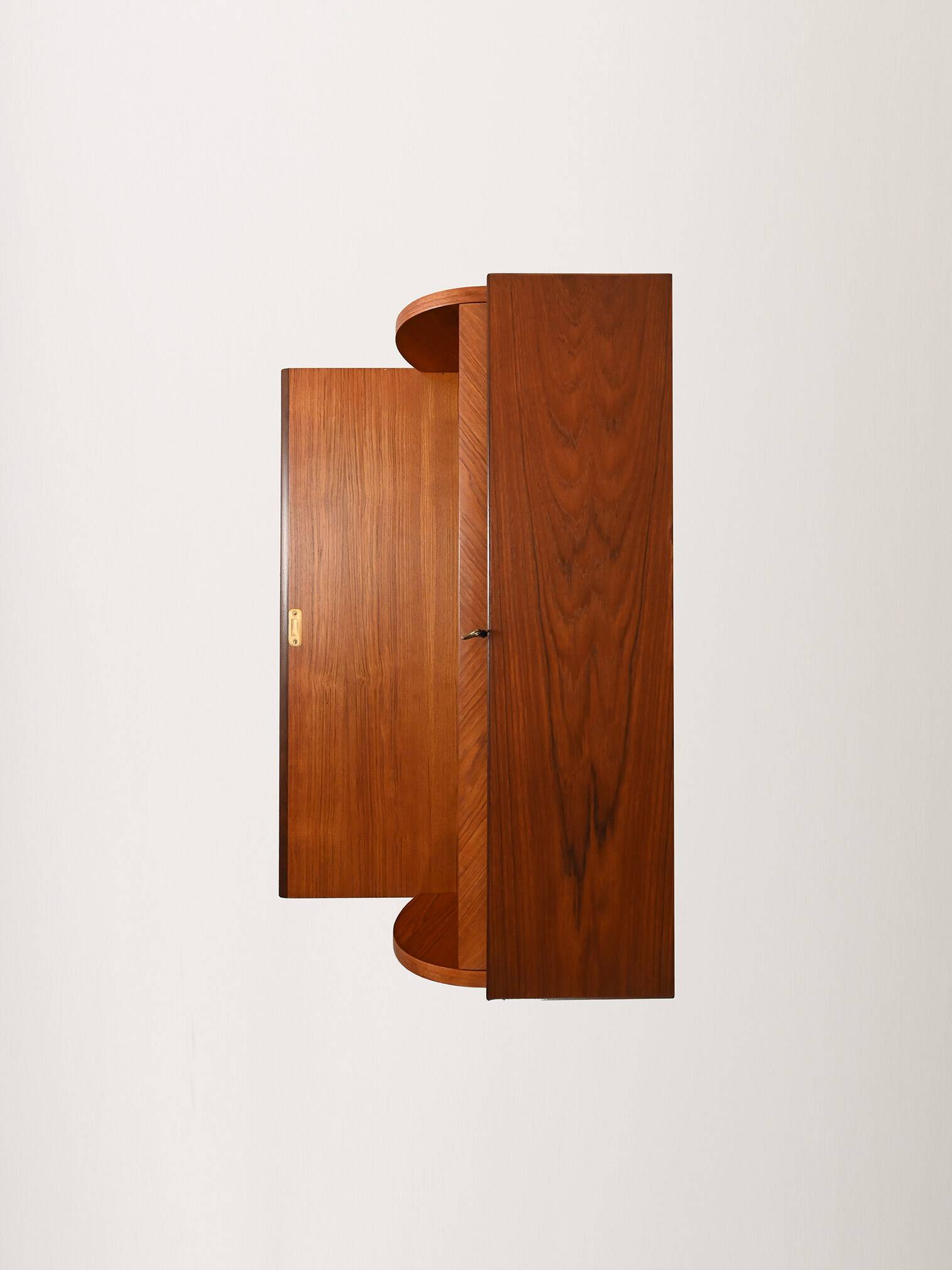 1950s Scandinavian teak secrétaire with elongated sculpted pulls