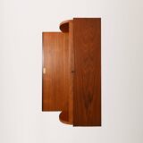 1950s Scandinavian teak secrétaire with elongated sculpted pulls