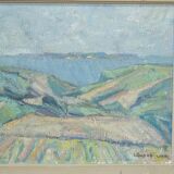 Carl Berndtsson, Swedish Modern Landscape, 1960s, Oil on Canvas, Framed