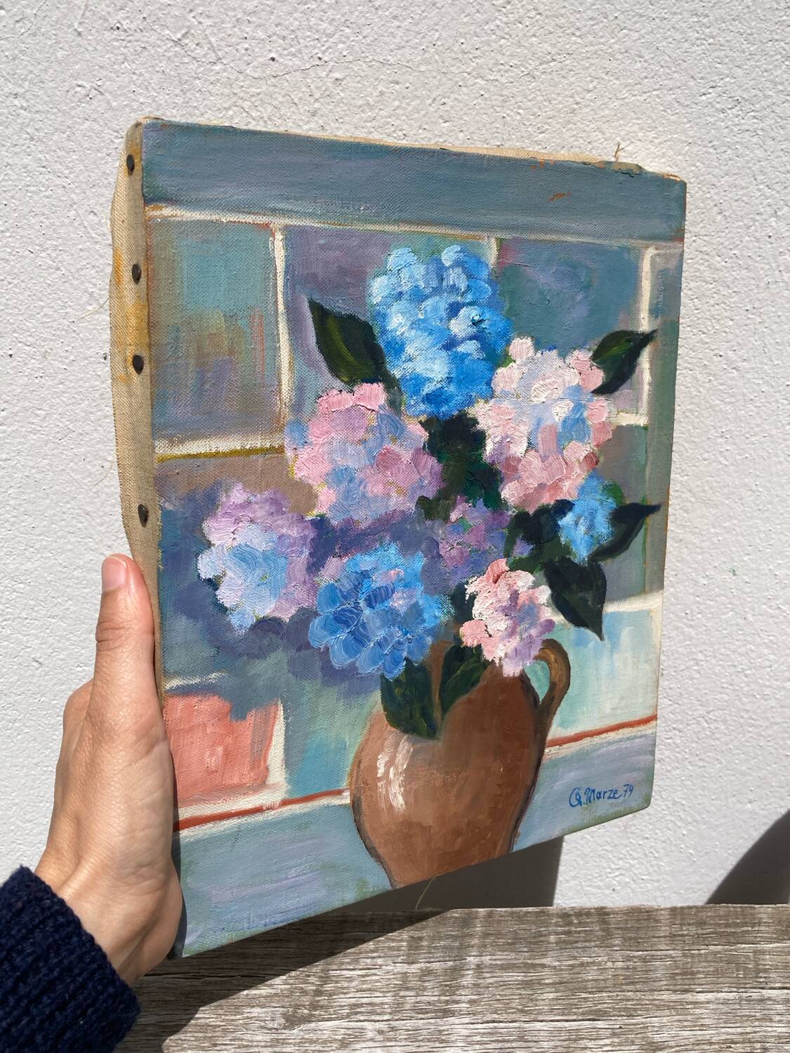 Geranium bouquet painting