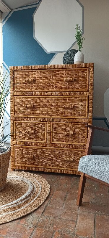 Vintage bamboo wicker rattan commodity