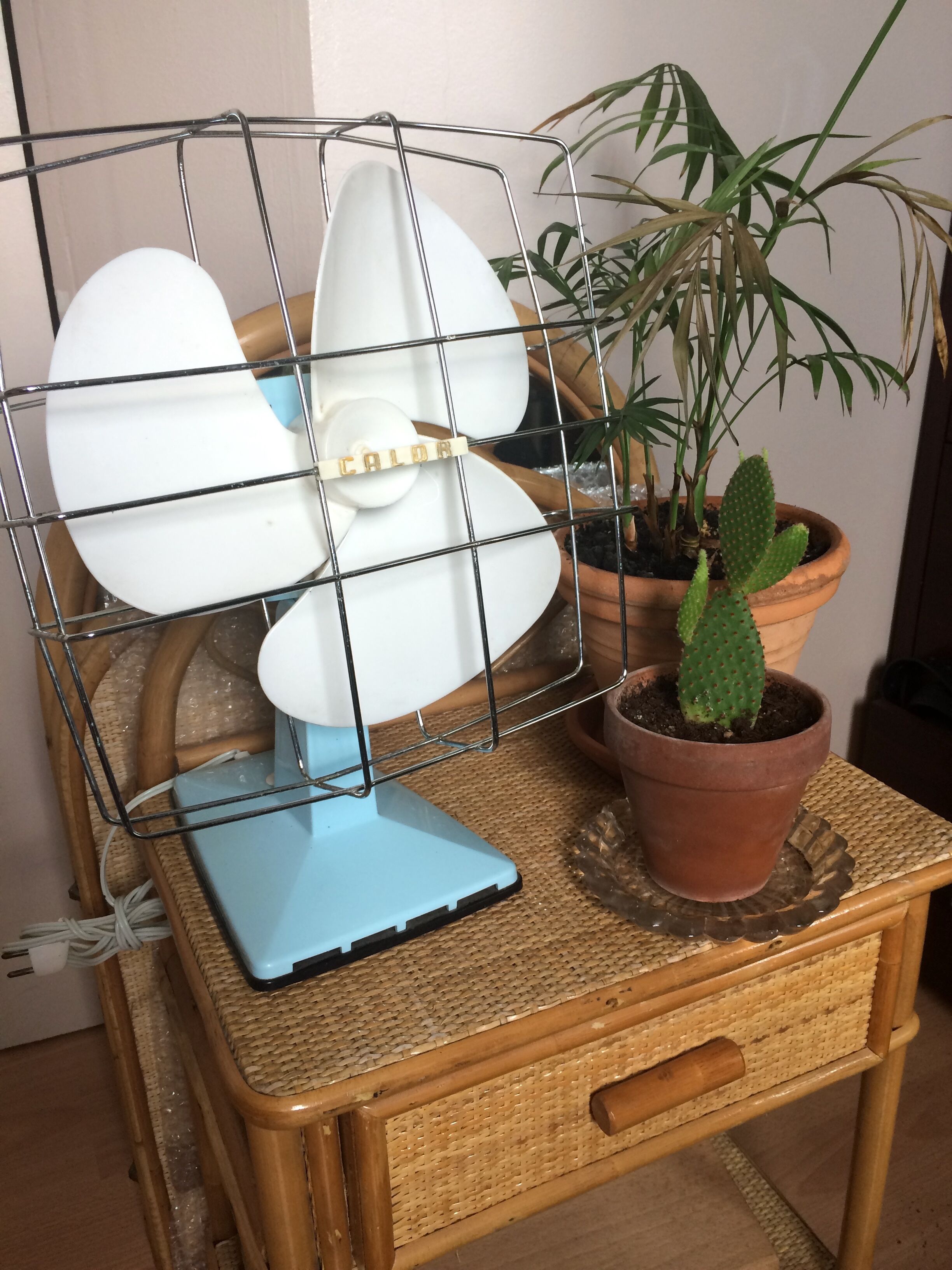 Fan calor blue and white 70