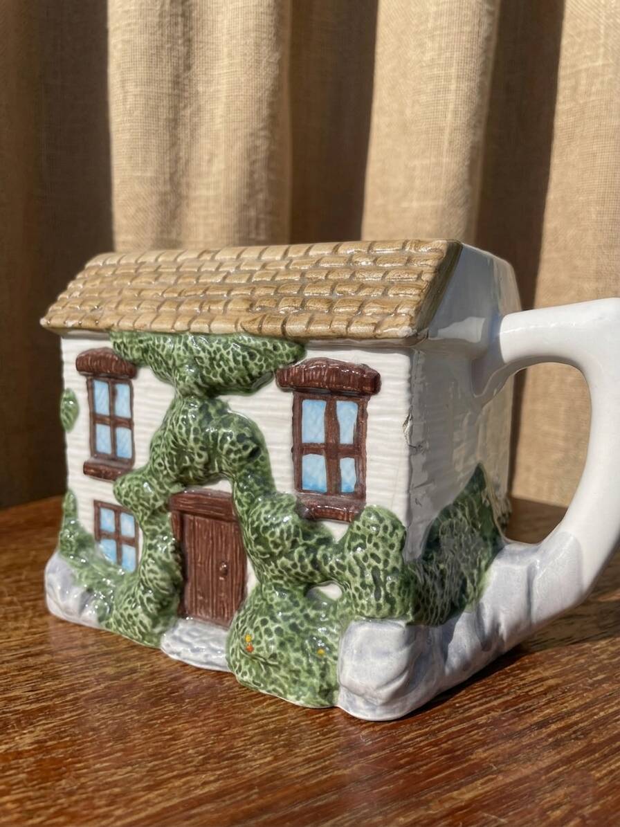 English cottage slipware teapot