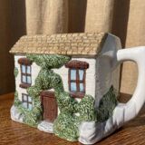 English cottage slipware teapot