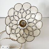 Mother-of-pearl petal pendant lamp