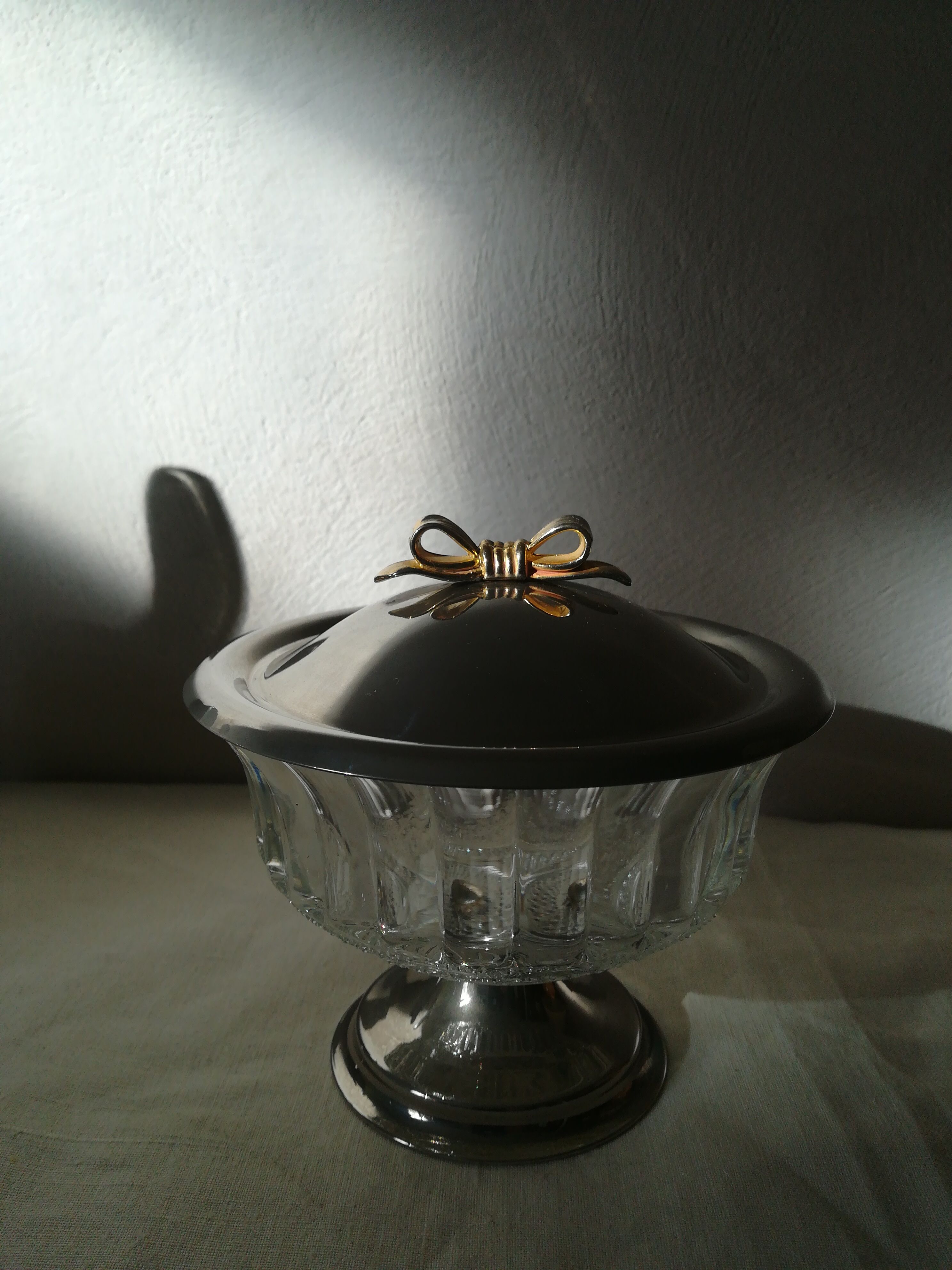 Glass and metal candy