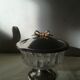 Bonbonniere en verre et metal