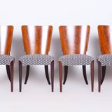 Set of Four Restored ArtDeco Chairs, Halabala, UP Zavody, Beech, Czechia, 1930s