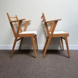 Paire de fauteuils compas anciens