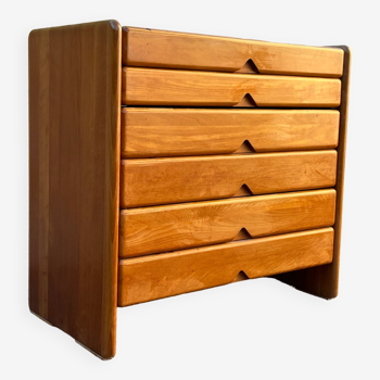 Maison Renew solid elm chest of drawers with rolling drawers