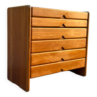 Maison Renew solid elm chest of drawers with rolling drawers