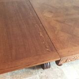 Rocaille table in carved solid oak