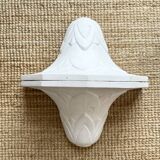 Pair of plaster wall sconces, palmette decoration, 20th century