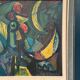 Original Danish Oil on Canvas – “Chicken Composition” by Eyvind Olesen