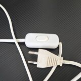 Vintage 1980s lamp in white lacquered metal