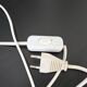 Vintage 1980s lamp in white lacquered metal