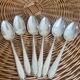 Set of 6 silver metal spoons