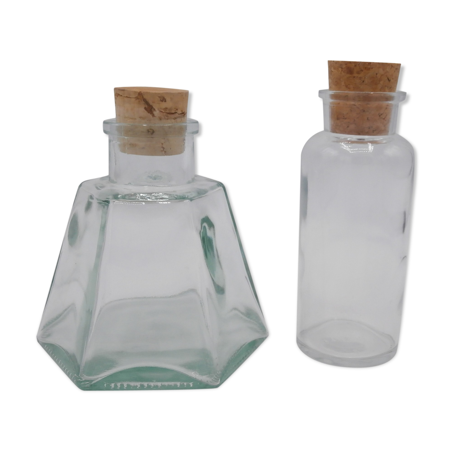 Pair of glass jars