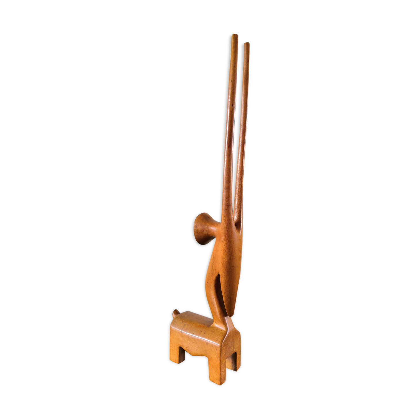 Stylized teak antelope design 60s - 70s
