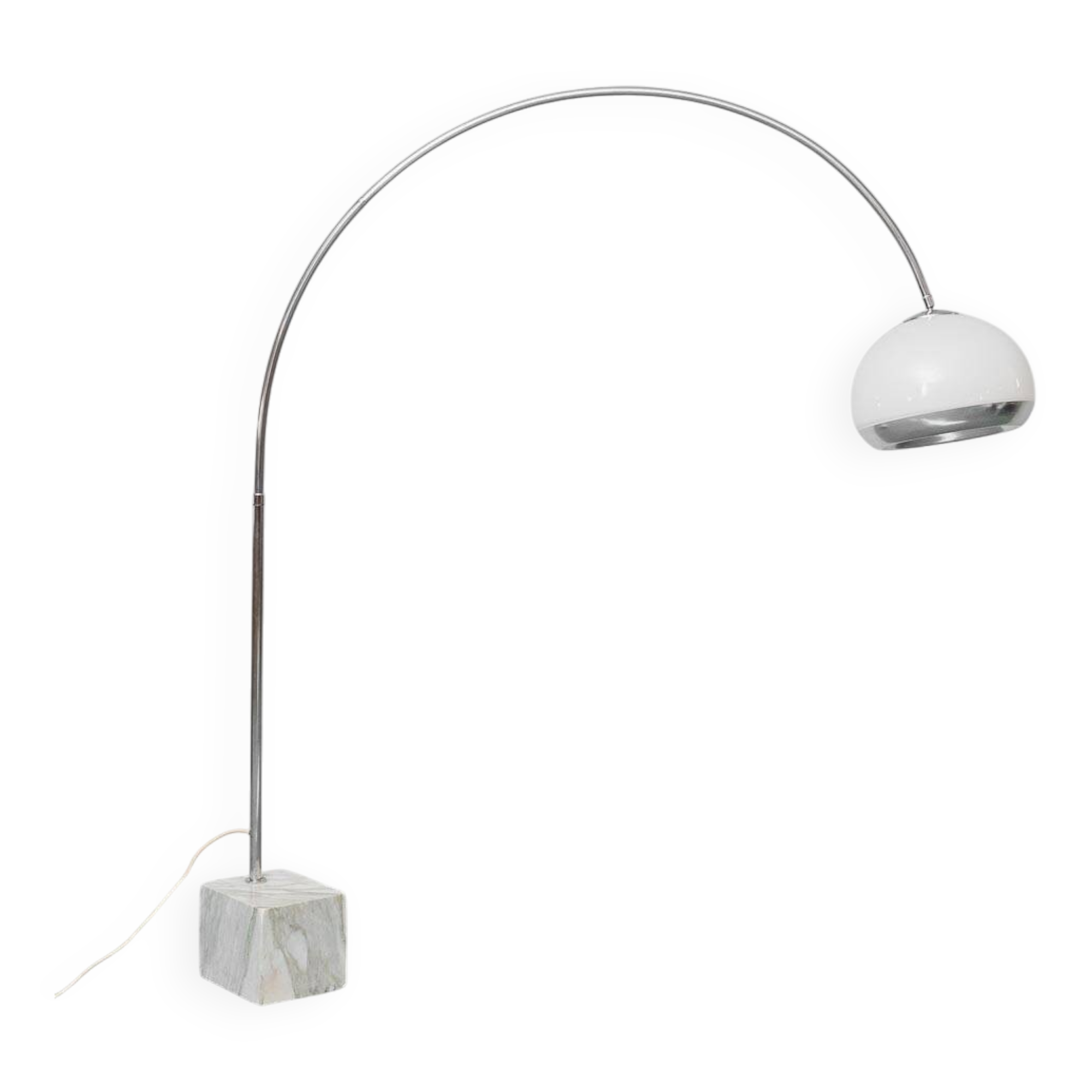 Harvey Guzzini arc floor lamp 1970s vintage modernism