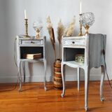 Pair of patinated bedside tables