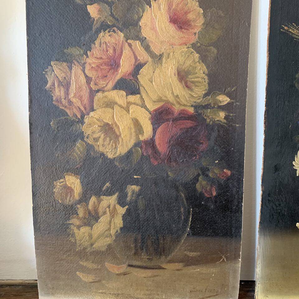 Two oil paintings on panels