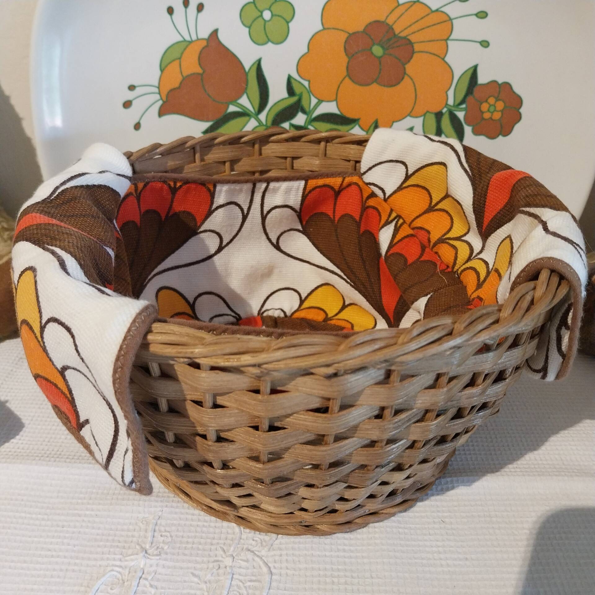 Vintage wicker basket from the 70s.