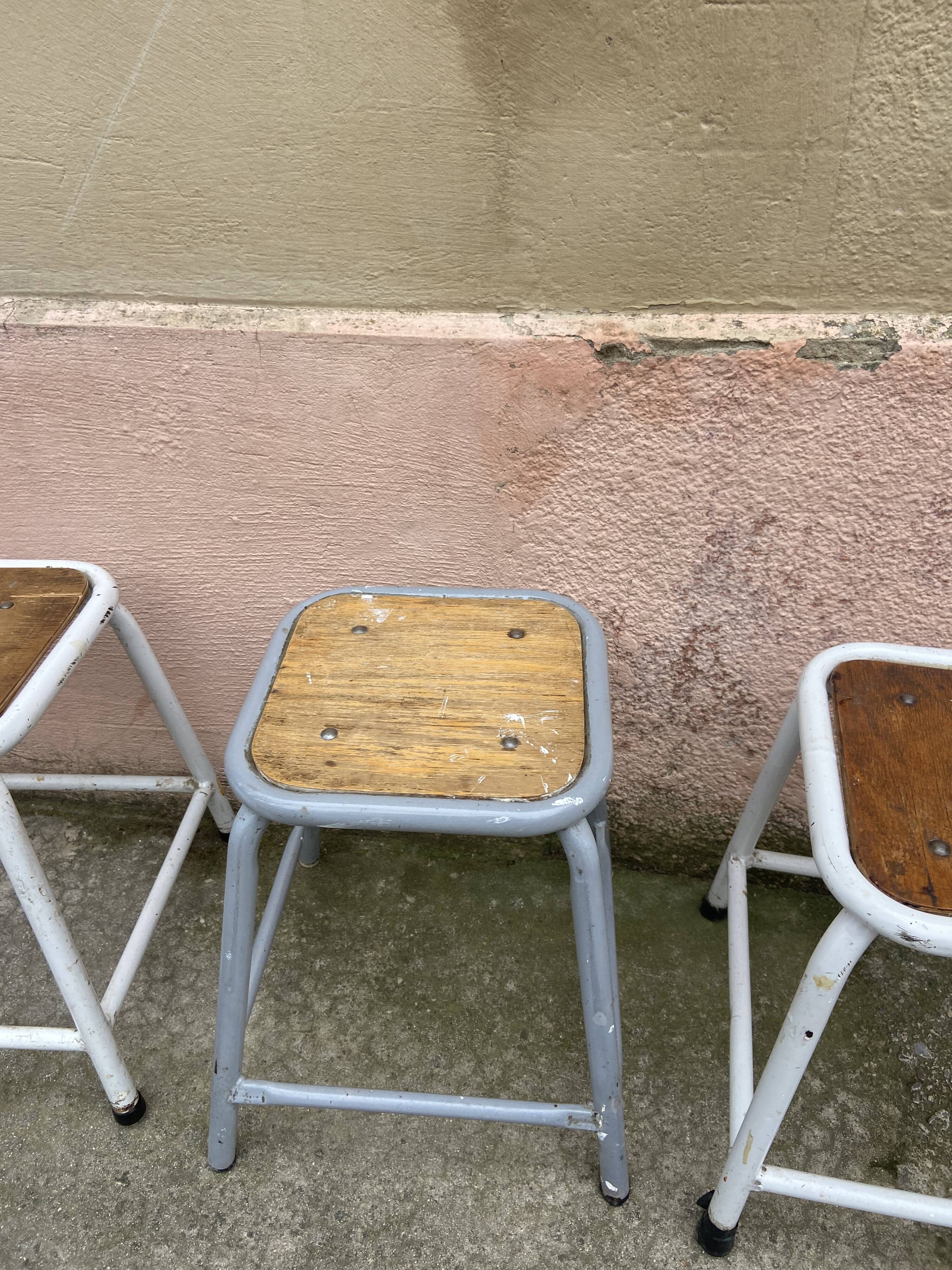 Vintage industrial stool