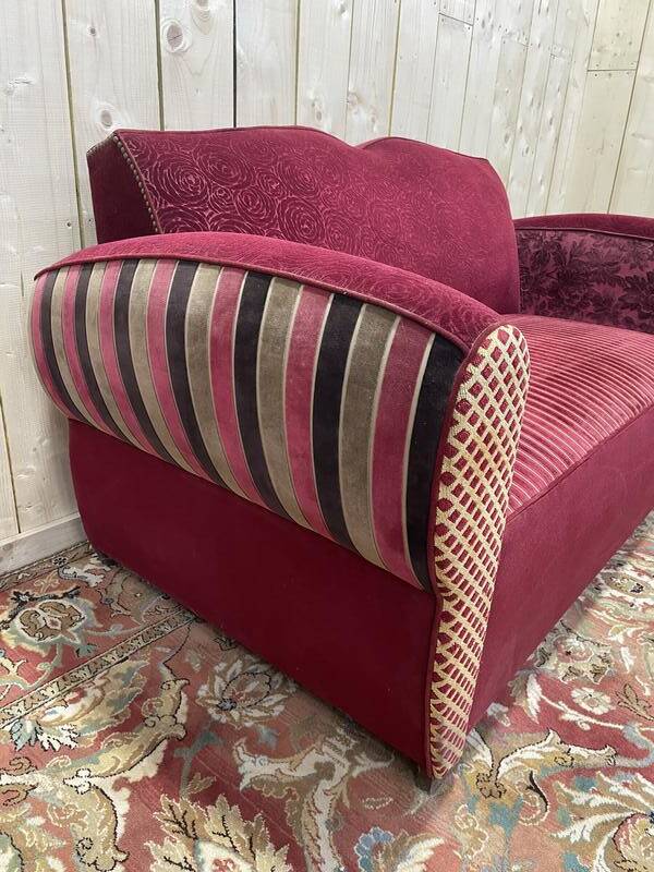 Art Deco club sofa that converts into a bed