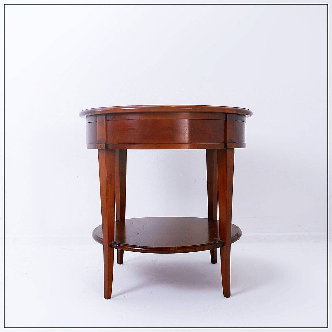 Table d'appoint ronde, 4 tiroirs, XXème s.