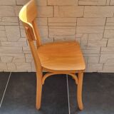 Set of 4 bistro chairs by A. Cartier, 1957
