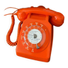 Téléphone orange rotatif