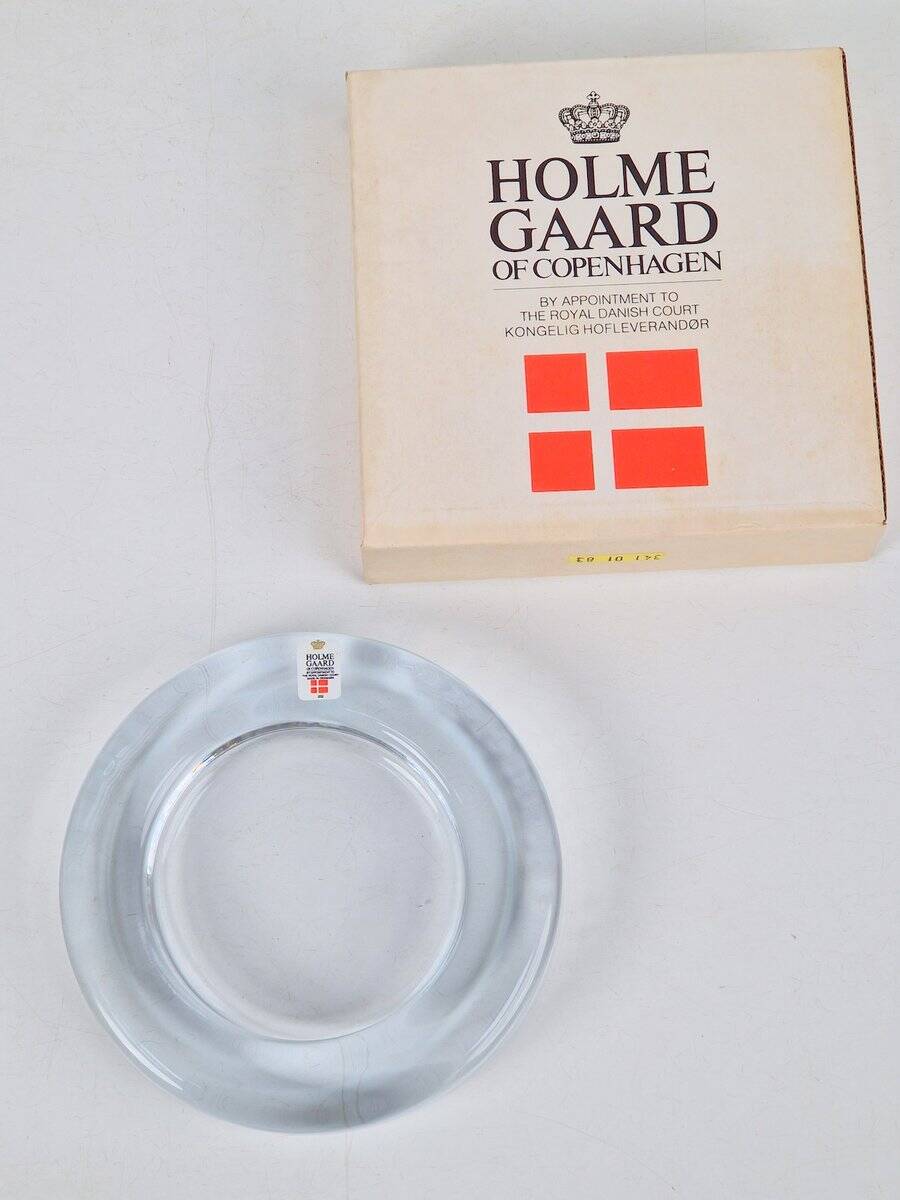 Vintage Danish Ashtray by Torben Jørgensen for Holmegaard, 1980s