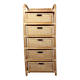 Commode vintage 5 tiroirs en rotin