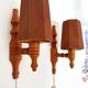 Vintage Swedish wall sconces in pine, 1970s, set of 2