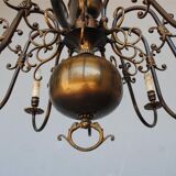 Chandelier style Dutch copper 10 lights