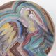 Ceramic plate with a bird, signed, vintage