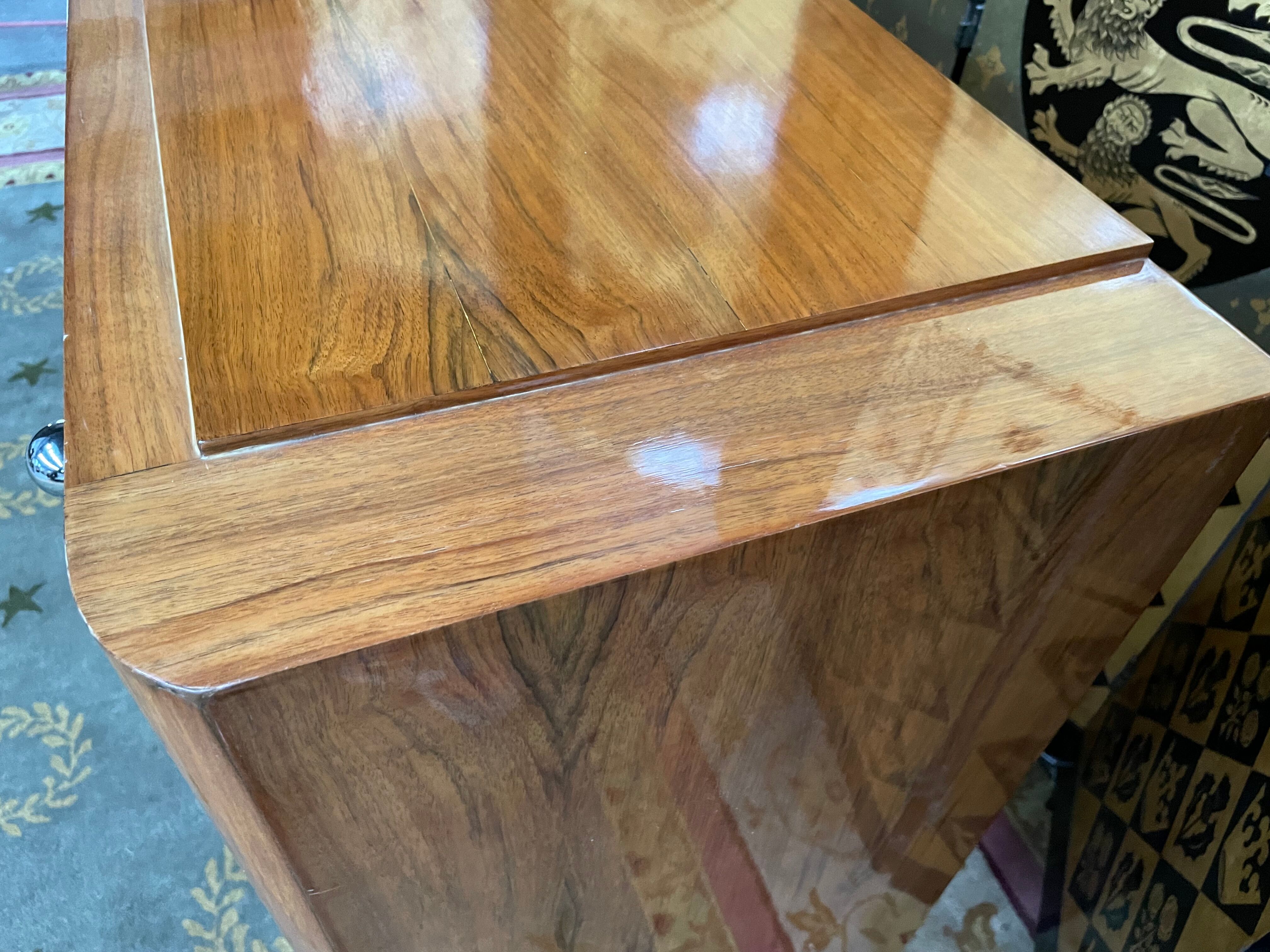 Art Deco style chest of drawers walnut veneer